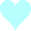 download Heart clipart image with 180 hue color