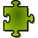 download Green Jigsaw Piece 05 clipart image with 315 hue color