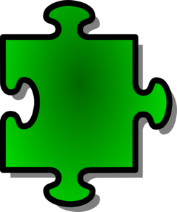 Green Jigsaw Piece 05