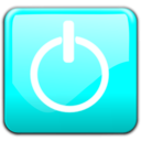 download Shutdown Button clipart image with 180 hue color