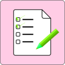 download Checklist Icon clipart image with 90 hue color