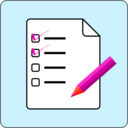 download Checklist Icon clipart image with 315 hue color