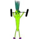 download Weightlifting Carrot clipart image with 45 hue color