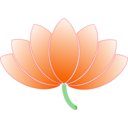 download Lotus clipart image with 0 hue color