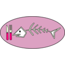 download Fish Bone clipart image with 90 hue color