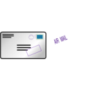 download Air Mail clipart image with 270 hue color