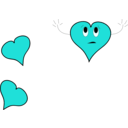 download Scary Heart clipart image with 180 hue color