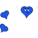 download Scary Heart clipart image with 225 hue color