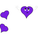 download Scary Heart clipart image with 270 hue color
