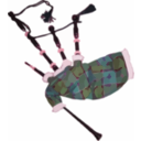 download Great Highlands Bagpipes clipart image with 315 hue color