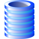 download Database clipart image with 180 hue color