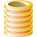 download Database clipart image with 0 hue color