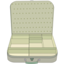 download Suitcase With Compartment clipart image with 135 hue color