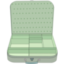 download Suitcase With Compartment clipart image with 180 hue color