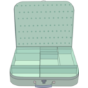 download Suitcase With Compartment clipart image with 225 hue color