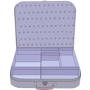 download Suitcase With Compartment clipart image with 315 hue color
