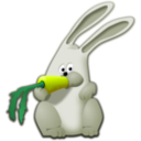 download Bunny Eating Carrot clipart image with 45 hue color