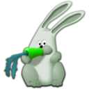 download Bunny Eating Carrot clipart image with 90 hue color