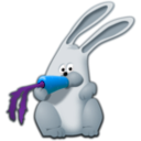 download Bunny Eating Carrot clipart image with 180 hue color
