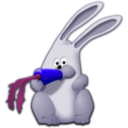 download Bunny Eating Carrot clipart image with 225 hue color