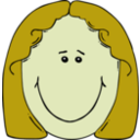 download Lady Face Cartoon clipart image with 45 hue color