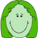 download Lady Face Cartoon clipart image with 90 hue color