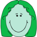 download Lady Face Cartoon clipart image with 135 hue color