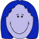 download Lady Face Cartoon clipart image with 225 hue color