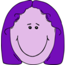 download Lady Face Cartoon clipart image with 270 hue color