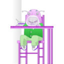 download Baby Alien clipart image with 270 hue color