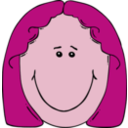 download Lady Face Cartoon clipart image with 315 hue color