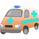 download Ambulance clipart image with 180 hue color