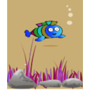 download Fish clipart image with 180 hue color