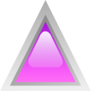 download Led Triangular Orange clipart image with 270 hue color