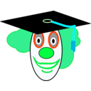 download Clown School Graduate clipart image with 135 hue color
