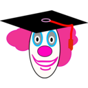 download Clown School Graduate clipart image with 315 hue color
