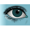 download Realistic Brown Eye clipart image with 180 hue color