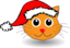 Funny Kitty Face With Santa Claus Hat