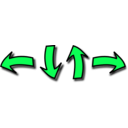 download Arrow Set Comic clipart image with 270 hue color