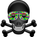 download Skull clipart image with 90 hue color