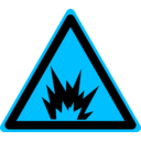 download Hazard Warning Sign Explosion clipart image with 135 hue color