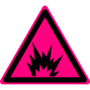 download Hazard Warning Sign Explosion clipart image with 270 hue color