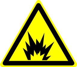 Hazard Warning Sign Explosion