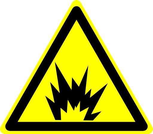 Hazard Warning Sign Explosion