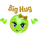 download Big Hug Smiley Emoticon clipart image with 45 hue color