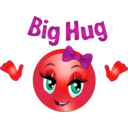 download Big Hug Smiley Emoticon clipart image with 315 hue color