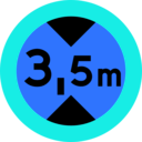 download 3 5 M Sign clipart image with 180 hue color