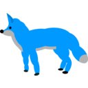 download Fox clipart image with 180 hue color