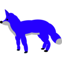 download Fox clipart image with 225 hue color