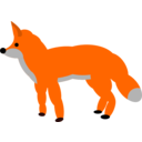 download Fox clipart image with 0 hue color